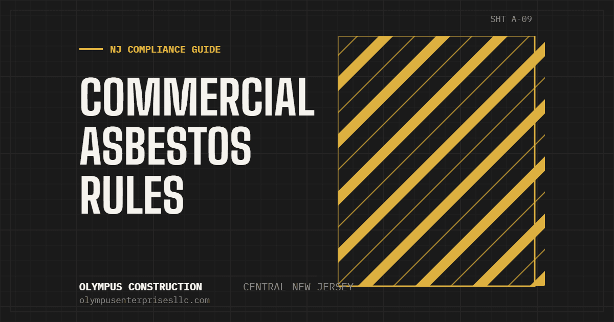 Olympus Construction | Asbestos in Commercial Buildings: Compliance Guide for NJ Property Owners Asbestos in Commercial Buildings: Compliance Guide for NJ Property Owners — Olympus Construction, Central New Jersey