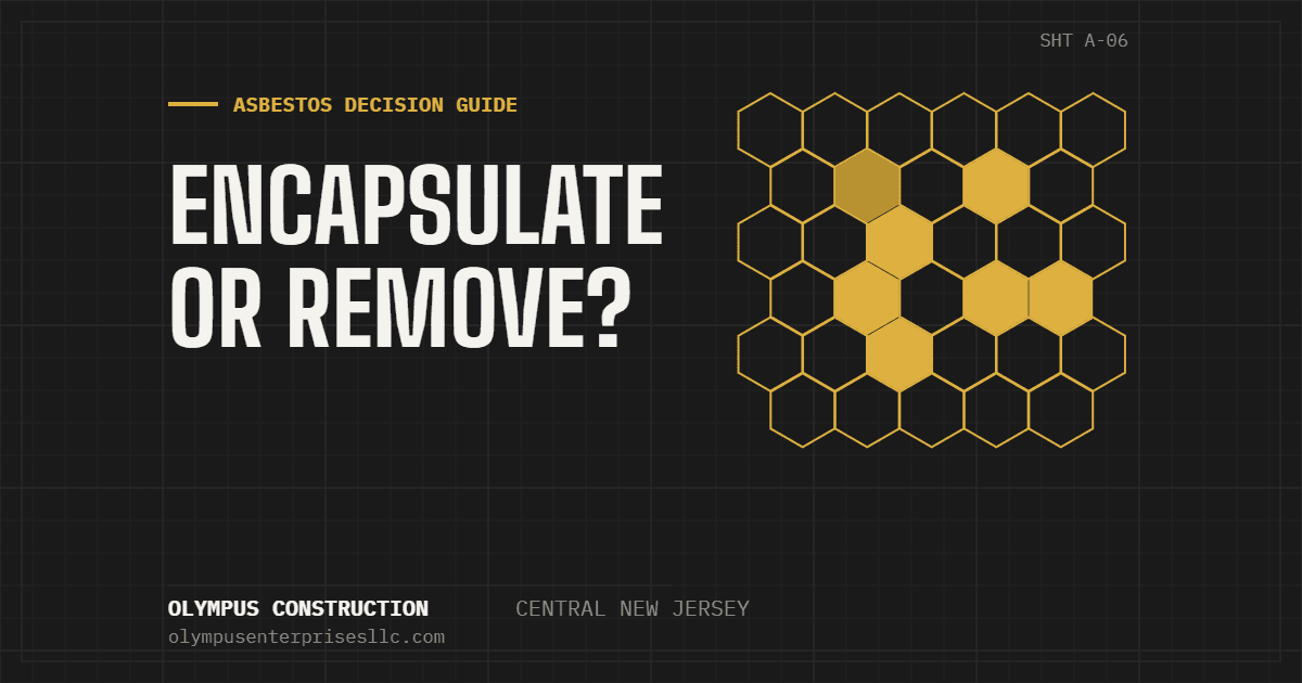 Asbestos Encapsulation vs. Removal: Which Is Right for Your NJ Property? — Olympus Construction, Central New Jersey