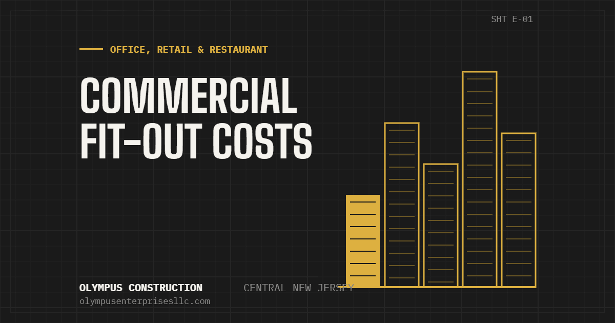 Olympus Construction | Commercial Fit-Out Costs in New Jersey: Office, Retail & Restaurant Benchmarks Commercial Fit-Out Costs in New Jersey: Office, Retail & Restaurant Benchmarks — Olympus Construction, Central New Jersey