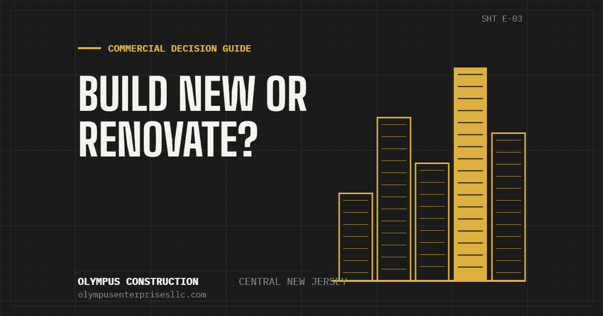 Olympus Construction | Ground-Up vs. Renovation: Choosing the Right Path for Your NJ Commercial Project Ground-Up vs. Renovation: Choosing the Right Path for Your NJ Commercial Project — Olympus Construction, Central New Jersey