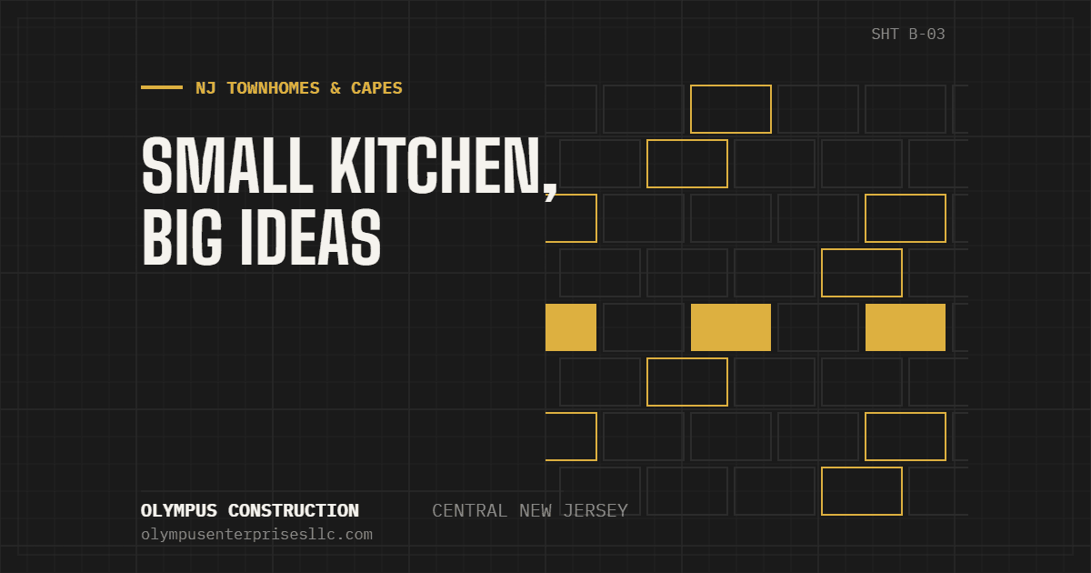 Small Kitchen Remodeling Ideas That Work in NJ Townhomes and Capes — Olympus Construction, Central New Jersey