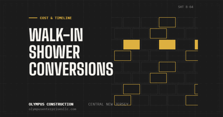 Walk-In Shower Conversions: Cost, Timeline & Aging-in-Place Benefits — Olympus Construction, Central New Jersey